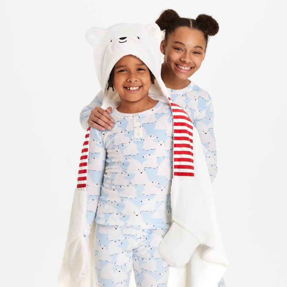 Polar Bear Holiday Matching Family Pajama Wearable Blanket - Wondershop™